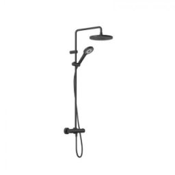 Coloana de dus cu termostat Kludi Dive X 250, negru mat