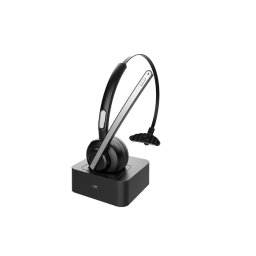 Resigilat - Casca call center Bluetooth 5.2, stativ de incarcare, noise cancelling, raza actiune 10 m, cipset BT8926B