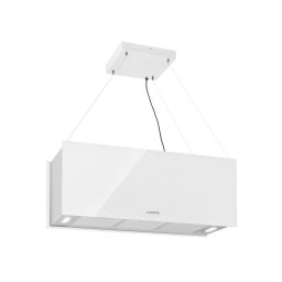 Klarstein Candelabru XL hotă insulă 90cm recirculare 577m³/h LED Touch alb (CGCH2-KronleuchtXL-W)