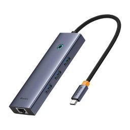 HUB Baseus UltraJoy B0005280A813-00 | USB-C, 3xUSB 3.0, RJ45, Gri