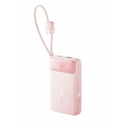 Acumulator Extern Baseus EnerFill FC11 E0027S07 | 20000mAh, 22.5W, Display Digital, Cablu USB-C si Lightning, Roz