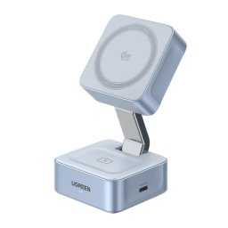 Incarcator Wireless Ugreen W752-55960B | Magnetic, Qi2, 25W, 2in1, Albastru