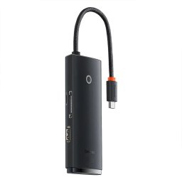 HUB Baseus Lite WKQX050001 | 6 Porturi, 2xUSB-A, USB-C, HDMI, SD/MicroSD