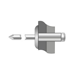 Set 250 x Pop-nituri Cap Lat Aluminiu Aluminiu-4.8 x 12