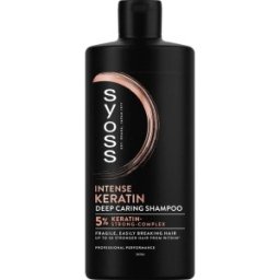 Set 2 x Sampon Syoss Intense Keratin, pentru Par Fragil, 440 ml