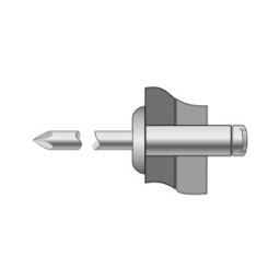Set 250 x Pop-nituri Cap Bombat Inox A2-4.8 X 18