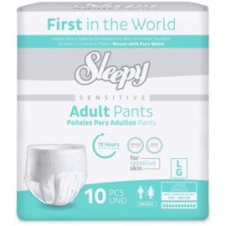 Scutece tip Chilot Adulti Sleepy Sensitive, L, 110-150 cm, 10 Bucati