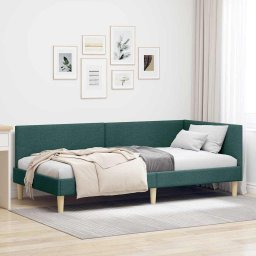 Cadru de pat coltar Altele Manual Verde închis 90 x 190 cm GartenMobel Dekor
