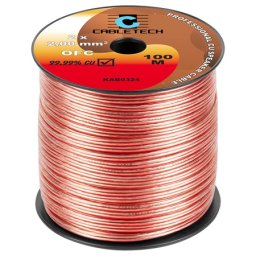 Cablu pentru difuzor OFC 2x2 mm², rola 100 m pentru boxe si amplificator