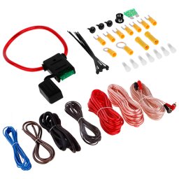Kit cabluri amplificator auto Peiying Basic 8GA cu siguranta 60A, RCA si accesorii