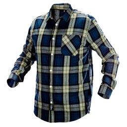 Camasa de flanel pentru barbati NEO, albastru-oliv-negru, marimea XL