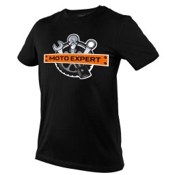Tricou negru MOTO Expert XXL din bumbac 100% pentru lucru si timp liber