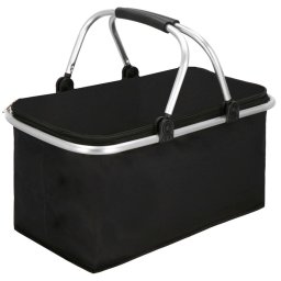Geanta termoizolanta pliabila pentru picnic si plaja, 28 litri, negru