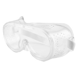 Ochelari de protectie albi transparenti pentru foraj, slefuire si taiere