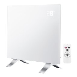 Convector electric din sticla 1000W IP24 cu telecomanda si termostat