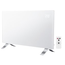 Convector electric din sticla 2000W IP24 cu telecomanda si termostat