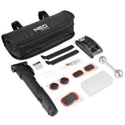 Set scule pentru bicicleta cu geanta, pompa si kit reparatii NEO