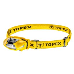 Lanterna frontala Topex alb-rosu, 4 moduri, 35-70 lm, 1xAA