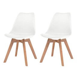 Scaune de bucatarie, 2 buc., alb, plastic GartenMobel Dekor