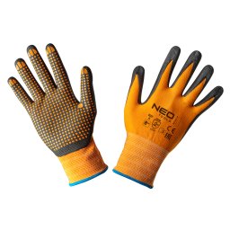 Manusi de lucru din nailon cu puncte de nitril 4131X, marimea 8