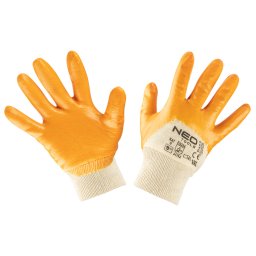 Manusi de lucru din bumbac cu nitril, protectie 4111X, marimea 9
