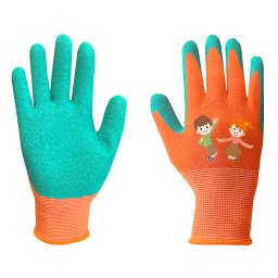 Manusi de lucru pentru copii din latex si poliester, marimea 5