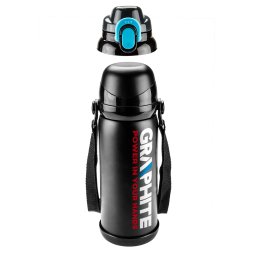 Termos din otel inoxidabil 800 ml cu 2 capace interschimbabile si curea