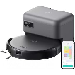 Robot de Aspirare eufy C10 Capacitate Colectare Statie Automata 3L Putere 4000Pa Wi-Fi Navigatie Lidar Gri
