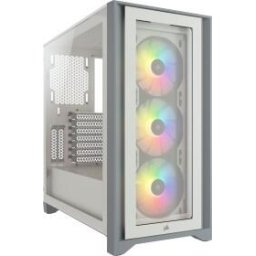 Carcasa iCUE 4000X RGB, Mid-Tower, fara sursa, ATX, White