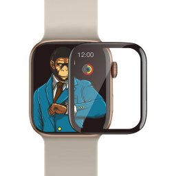 Folie pentru Apple Watch 4/5/6/SE/SE 2 (44mm) cu Aplicator - High Molecule Screen Protector - Black