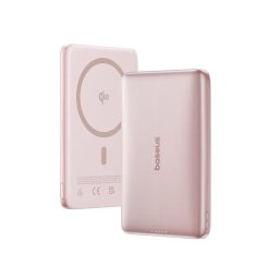 Baterie externa PicoGo AM41, 10000mAh, 27W, PD + FQI, 1 x QI - 1 x USB-C, Roz
