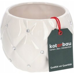 Ghiveci de flori ghiveci glamour capac ceramic alb