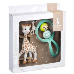 Set cadou girafa sophie, zornaitoare si breloc