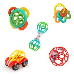Bright starts - set cadou cu 5 jucarii soothers & shakers