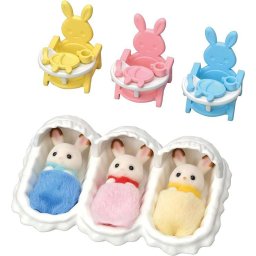 Sylvanian families-set de ingrijire a iepurasilor tripleti