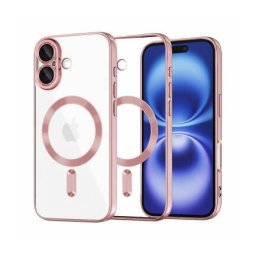 Husa Techsuit MagSafe Apple iPhone 16 Luxury Crystal Roz