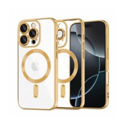 Husa Techsuit MagSafe Apple iPhone 16 Pro Luxury Crystal Auriu