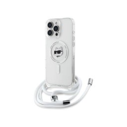 Husa Karl Lagerfeld Apple iPhone 16 IML Crossbody Choupette's Head with Strap Transparent