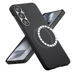 Husa de protectie Techsuit Aramid Fiber MagSafe compatibil cu Samsung Galaxy S25, Negru