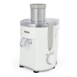 Storcator de fructe Oliver Voltz OV51160C, 400 W, 600 ml, 2 trepte, Recipient pentru resturi, Silentios, Alb