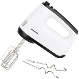 Mixer de mana Heinner HM-400WHBK, 400 W, 6 viteze+turbo, alb - negru