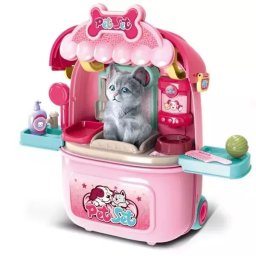 Transportator și salon de cosmetica pisici 2 în 1