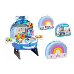 Set de mini cofetărie în valiză curcubeu - portabil