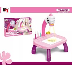 Măsuță de desen cu proiector – roz