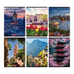 Caiet cu pătrățele City - format A4, diverse modele