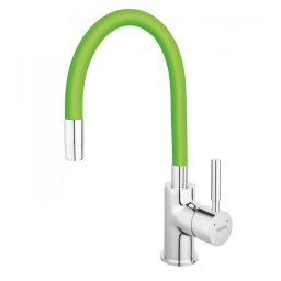 Baterie stativa spalator Zumba, crom/verde, pipa elastica - BZA4G