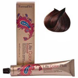 Vopsea de păr permanentă Farmavita Life Color Plus 6.52 Dark Blonde Acajú Ash, 100 ml