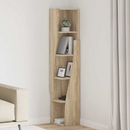 Dulap de colt Alb 27,5x27x140cm Lemn compozit GartenMobel Dekor