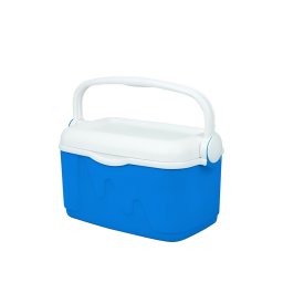 Geanta frigorifica Curver S 10L, albastru-alb, portabila pentru picnic si plaja