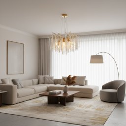 Candelabru din Cristal ARBUS Magno, 60 cm, 8xE14, Auriu
